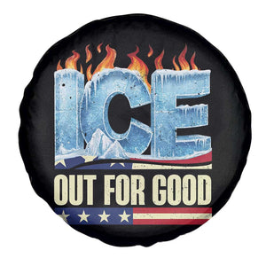 Ice Out For Good Patriotic Protest Spare Tire Cover Patriotic Burn Ice Justice Political Resistance TS02 Print Your Wear