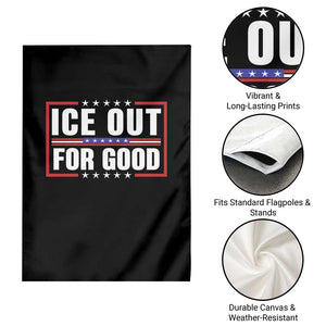 Ice Out For Good Patriotic Protest Garden Flag Justice Resistance Red White and Blue TS02 Print Your Wear