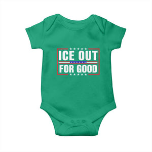 Ice Out For Good Patriotic Protest Baby Onesie Justice Resistance Red White and Blue TS02 Irish Green Print Your Wear