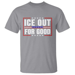 Ice Out For Good Patriotic Protest T Shirt Justice Resistance Red White and Blue TS02 Sport Gray Print Your Wear