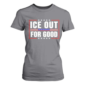 Ice Out For Good Patriotic Protest T Shirt For Women Justice Resistance Red White and Blue TS02 Charcoal Print Your Wear