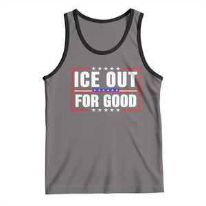 Ice Out For Good Patriotic Protest Tank Top Justice Resistance Red White and Blue TS02 Deep Heather Black Print Your Wear