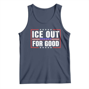 Ice Out For Good Patriotic Protest Tank Top Justice Resistance Red White and Blue TS02 Navy Print Your Wear