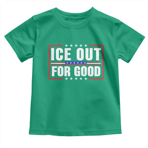 Ice Out For Good Patriotic Protest Toddler T Shirt Justice Resistance Red White and Blue TS02 Irish Green Print Your Wear