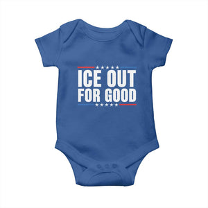 Ice Out For Good Patriotic Protest Baby Onesie Justice Political Resistance TS02 Royal Blue Print Your Wear