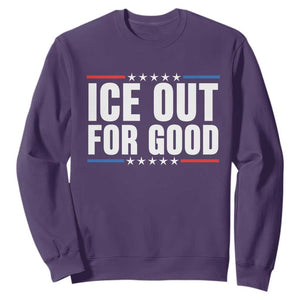 Ice Out For Good Patriotic Protest Sweatshirt Justice Political Resistance TS02 Purple Print Your Wear