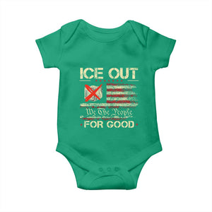 Ice Out For Good We The People Baby Onesie Justice and Freedom Political Resistance American Flag TS02 Irish Green Print Your Wear
