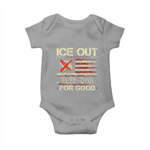 Ice Out For Good We The People Baby Onesie Justice and Freedom Political Resistance American Flag TS02 Sport Gray Print Your Wear