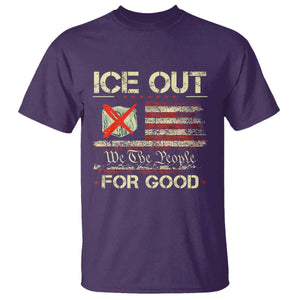 Ice Out For Good We The People T Shirt Justice and Freedom Political Resistance American Flag TS02 Purple Print Your Wear