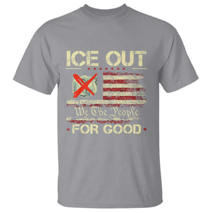 Ice Out For Good We The People T Shirt Justice and Freedom Political Resistance American Flag TS02 Sport Gray Print Your Wear