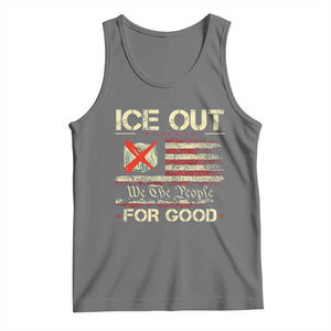 Ice Out For Good We The People Tank Top Justice and Freedom Political Resistance American Flag TS02 Black Heather Print Your Wear