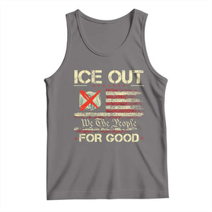 Ice Out For Good We The People Tank Top Justice and Freedom Political Resistance American Flag TS02 Deep Heather Print Your Wear