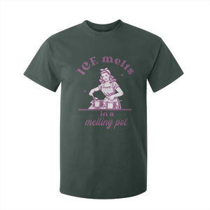 Ice Melts In A Melting Pot T Shirt For Kid Funny Cooking Woman Retro Feminist Political Statement TS02 Dark Forest Green Print Your Wear