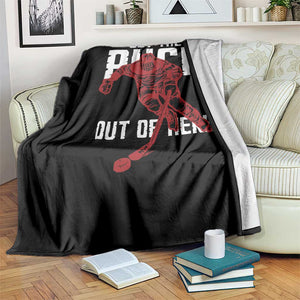 Get The Puck Out of Here Throw Blanket Sarcastic Ice Hockey Pun Humor TS02 Print Your Wear