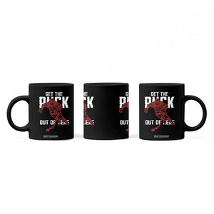 Get The Puck Out of Here Coffee Mug Sarcastic Ice Hockey Pun Humor TS02 Print Your Wear