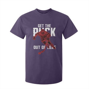 Get The Puck Out of Here T Shirt For Kid Sarcastic Ice Hockey Pun Humor TS02 Purple Print Your Wear