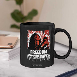 Freedom Iran Women Revolution 2026 Coffee Mug Lighting Cigarette with Burning Portrait Graphic TS02 Print Your Wear