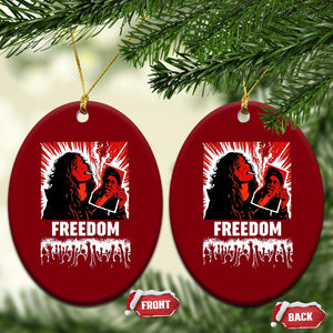 Freedom Iran Women Revolution 2026 Ceramic Ornament Lighting Cigarette with Burning Portrait Graphic TS02 Print Your Wear