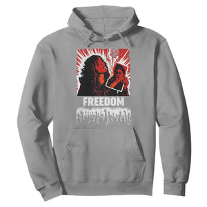 Freedom Iran Women Revolution 2026 Hoodie Lighting Cigarette with Burning Portrait Graphic TS02 Sport Gray Print Your Wear