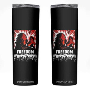 Freedom Iran Women Revolution 2026 Skinny Tumbler Lighting Cigarette with Burning Portrait Graphic TS02 Black Print Your Wear