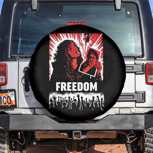 Freedom Iran Women Revolution 2026 Spare Tire Cover Lighting Cigarette with Burning Portrait Graphic TS02 No hole Black Print Your Wear
