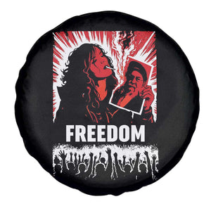 Freedom Iran Women Revolution 2026 Spare Tire Cover Lighting Cigarette with Burning Portrait Graphic TS02 Print Your Wear