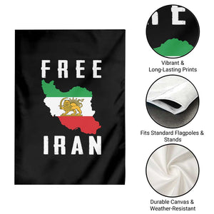 Free Iran Revolution 2026 Garden Flag Sun and Lion Flag Iranian Freedom Justice TS02 Print Your Wear