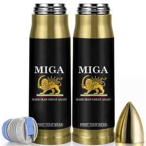 Make Iran Great Again Patriotic MIGA Bullet Tumbler Lion and Sun Iranian Revolution Freedom Supporters TS02 Black Print Your Wear