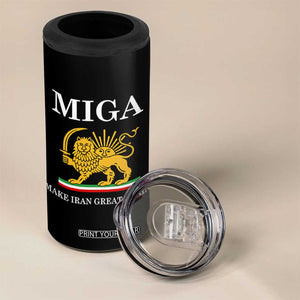 Make Iran Great Again Patriotic MIGA 4 in 1 Can Cooler Tumbler Lion and Sun Iranian Revolution Freedom Supporters TS02 Print Your Wear