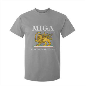 Make Iran Great Again Patriotic MIGA T Shirt For Kid Lion and Sun Iranian Revolution Freedom Supporters TS02 Sport Gray Print Your Wear