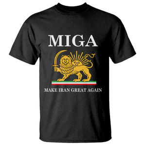Make Iran Great Again Patriotic MIGA T Shirt Lion and Sun Iranian Revolution Freedom Supporters TS02 Black Print Your Wear