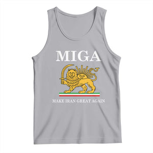 Make Iran Great Again Patriotic MIGA Tank Top Lion and Sun Iranian Revolution Freedom Supporters TS02 Athletic Heather Print Your Wear