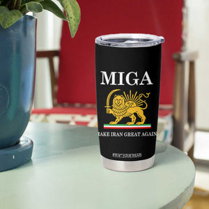 Make Iran Great Again Patriotic MIGA Tumbler Cup Lion and Sun Iranian Revolution Freedom Supporters TS02 Print Your Wear