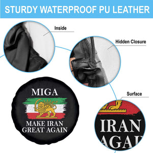 Make Iran Great Again Patriotic MIGA Spare Tire Cover Lion and Sun Flag Iranian Revolution TS02 Print Your Wear