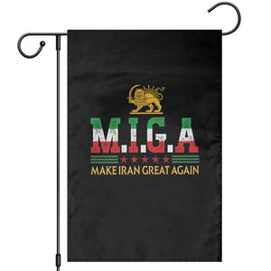 Make Iran Great Again Patriotic MIGA Garden Flag Lion and Sun Persian Flag Freedom Iranian Revolution TS02 Black Print Your Wear