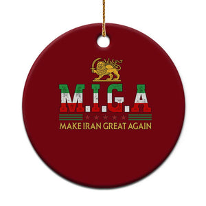 Make Iran Great Again Patriotic MIGA Ceramic Ornament Lion and Sun Persian Flag Freedom Iranian Revolution TS02 1pc Red Print Your Wear