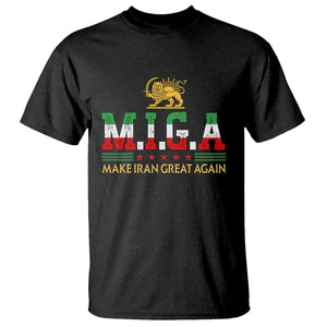 Make Iran Great Again Patriotic MIGA T Shirt Lion and Sun Persian Flag Freedom Iranian Revolution TS02 Black Print Your Wear