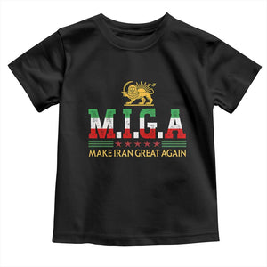 Make Iran Great Again Patriotic MIGA Toddler T Shirt Lion and Sun Persian Flag Freedom Iranian Revolution TS02 Black Print Your Wear