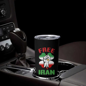 Free Iran Raised Fist and Persian Flag Clover Tumbler Cup Lion and Sun Freedom Fighter Iranian Revolution TS02 Print Your Wear