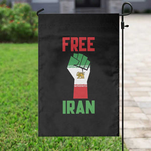 Free Iran Raised Fist Garden Flag Persian Flag Lion and Sun Emblem Iranian Revolution TS02 Print Your Wear