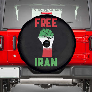 Free Iran Raised Fist Spare Tire Cover Persian Flag Lion and Sun Emblem Iranian Revolution TS02 Black Print Your Wear