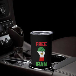 Free Iran Raised Fist Tumbler Cup Persian Flag Lion and Sun Emblem Iranian Revolution TS02 Print Your Wear