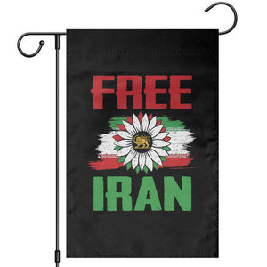 Free Iran Sunflower Garden Flag Persian Flag Lion and Su Iranian Revolution Freedom Supporters TS02 Black Print Your Wear