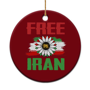 Free Iran Sunflower Ceramic Ornament Persian Flag Lion and Su Iranian Revolution Freedom Supporters TS02 1pc Red Print Your Wear