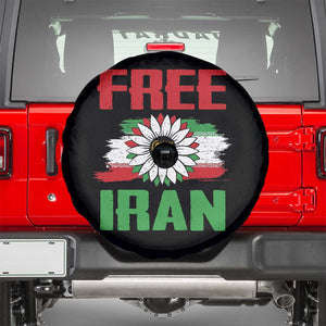 Free Iran Sunflower Spare Tire Cover Persian Flag Lion and Su Iranian Revolution Freedom Supporters TS02 Black Print Your Wear