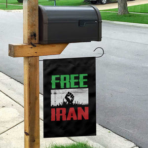 Free Iran Freedom Protest Garden Flag Iranian Flag Raised Fist and Crowd Revolution TS02 Print Your Wear