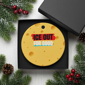 Ice Out For Good Ceramic Ornament Subtle Against Ice Protest Political Resistance TS02 1pc Yellow Cheese Print Your Wear