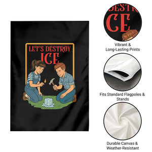 Let’s Destroy ICE Garden Flag Retro Parody Protest with Satirical Childhood Graphic TS02 Print Your Wear
