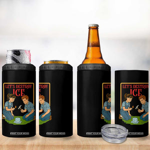 Let’s Destroy ICE 4 in 1 Can Cooler Tumbler Retro Parody Protest with Satirical Childhood Graphic TS02 Print Your Wear