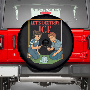 Let’s Destroy ICE Spare Tire Cover Retro Parody Protest with Satirical Childhood Graphic TS02 Black Print Your Wear